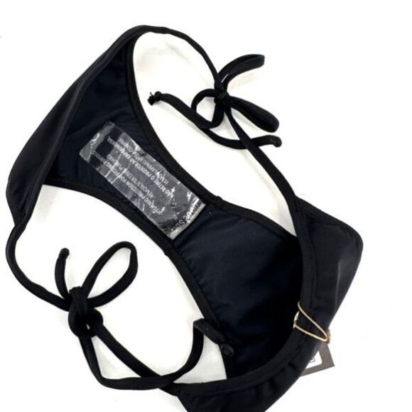 NWT Rio Del Sol Cheeky String Black Bikini Bottoms Size Large - Picture 4 of 7